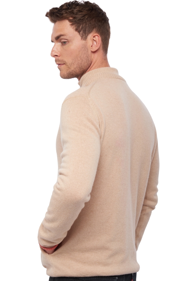 Cashmere & Yak men waistcoat sleeveless sweaters vincent tender peach natural beige xl